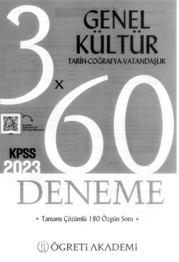 TARİH COĞRAFYA VATANDAŞLIK 3*60 DENEME ÇÖZÜMLÜ