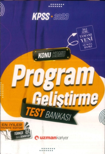 PROGRAM GELİŞTİRME TEST BANKASI KONU KONU Fotokopinci -