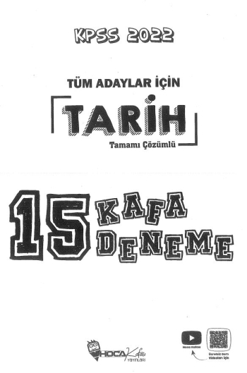 TÜM ADAYLAR İÇİN TARİH TAMAMI ÇÖZÜMLÜ 15 KAFA DENEME Fotokopinci -