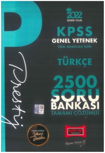PRESTİJ SERİSİ TÜRKÇE 2500 SORU BANKASI ÇÖZÜMLÜ Fotokopinci -