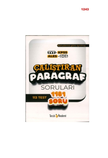 ÇALIŞTIRAN PARAGRAF SORULARI 1181 SORU Fotokopinci -