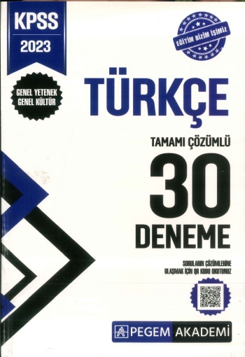 TÜRKÇE TAMAMI ÇÖZÜMLÜ 30 DENEME