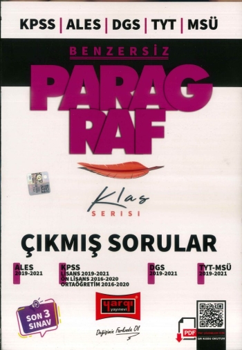 BENZERSİZ PARAGRAF KLAS SERİSİ ÇIKMIŞ SORULAR (2019-2021) Fotokopinci -
