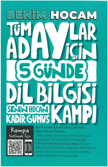 TÜM ADAYLAR İÇİN 5 GÜNDE DİL BİLGİSİ KAMPI