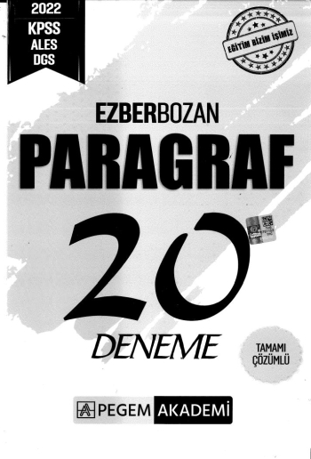 EZBERBOZAN PARAGRAF 20 DENEME ÇÖZÜMLÜ