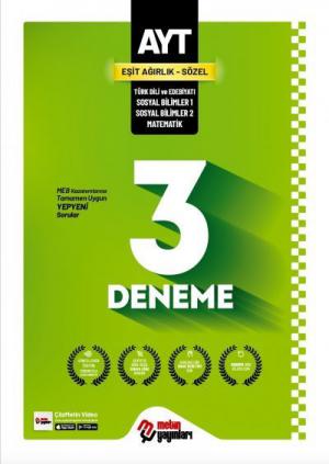 AYT Eşit Ağırlık Sözel 3 Deneme Fotokopinci -