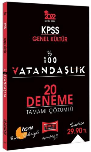 %100 VATANDAŞLIK 20 ÇÖZÜMLÜ DENEME