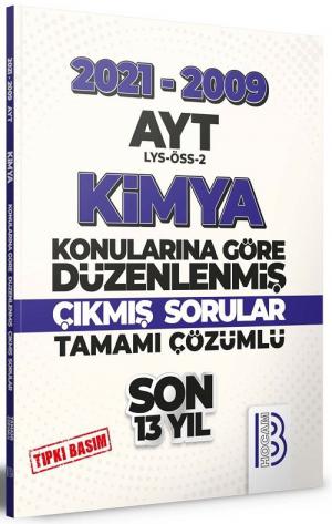 AYT Kimya Son 13 Yıl Tıpkı Basım Konularına Göre Düzenlenmiş Tamamı Çözümlü Çıkmış Sorular 2009-2021 Fotokopinci -