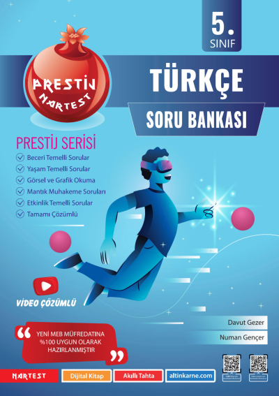 5. Sınıf Prestij Türkçe Soru Bankası Nartest Yayınevi Fotokopinci -
