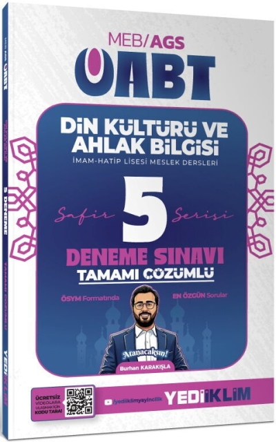 2027 MEB AGS ÖABT Safir Din Kültürü Ve Ahlak Bilgisi Tamamı Çözümlü 5 Deneme Yediiklim Yayınları Fotokopinci -