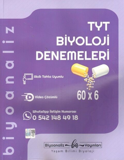 TYT Biyoloji Denemeleri 60x Biyoanaliz Yayınları Fotokopinci -