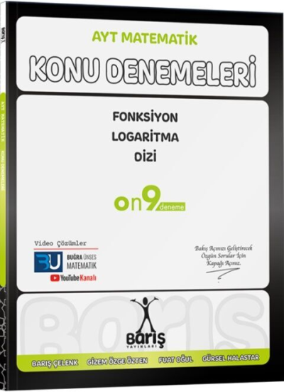 AYT Matematik Fonksiyon Logaritma Dizi Konu Denemeleri Barış Yayınları Fotokopinci -