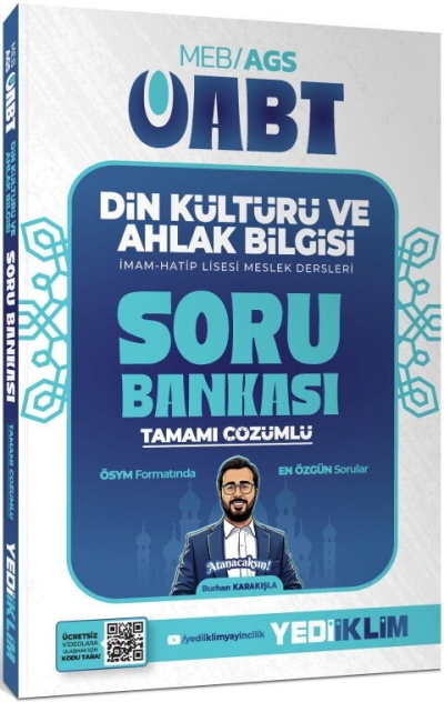 MEB AGS ÖABT Din Kültürü ve Ahlak Bilgisi Tamamı çözümlü Soru Bankası Yediiklim Yayınları Fotokopinci -