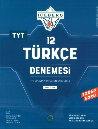 TYT Türkçe Iceberg 12 Deneme Okyanus Yayınları Fotokopinci -