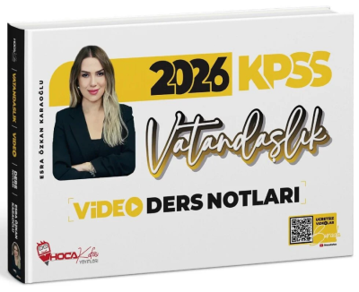 2026 KPSS Vatandaşlık Video Ders Notları Esra Özkan Karaoğlu Hoca Kafası Yayınları