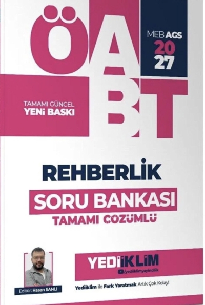 MEB AGS ÖABT Rehberlik Tamamı Çözümlü Soru Bankası Yediiklim Yayınları Fotokopinci -