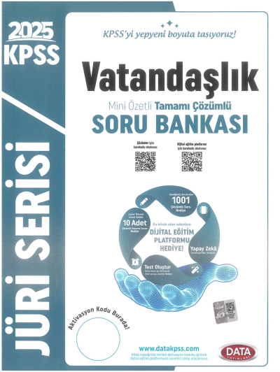 2025 KPSS Vatandaşlık Jüri Serisi Mini Özetli Tamamı Çözümlü Soru Bankası Data Yayınları Fotokopinci -