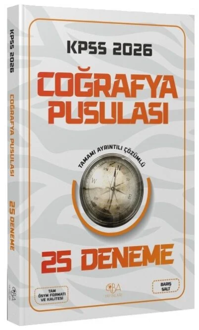 2026 KPSS Coğrafya Pusulası 25 Deneme Çözümlü CBA Yayınları Fotokopinci -