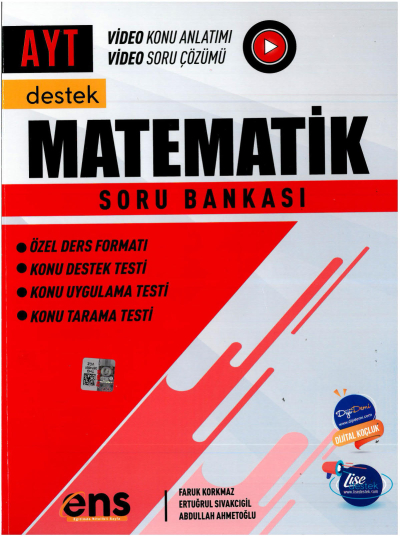 AYT Matematik Destek Soru Bankası ENS Yayınları Fotokopinci -