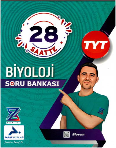 TYT 28 Saatte Biyoloji Soru Bankası PRF Paraf Yayınları Fotokopinci -