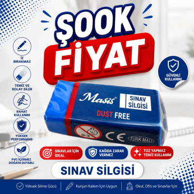 Masis Mavi Sınav Silgisi Fotokopinci -