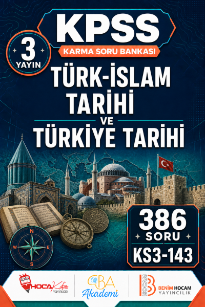 Türk-İslam Tarihi ve Türkiye Tarihi 3 Yayın 386 Soru (Benim Hocam - CBA - Hoca Kafası Yayınları) Fotokopinci -