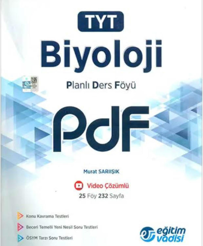 TYT Biyoloji Planlı Ders Föyü PDF Eğitim Vadisi Yayınları