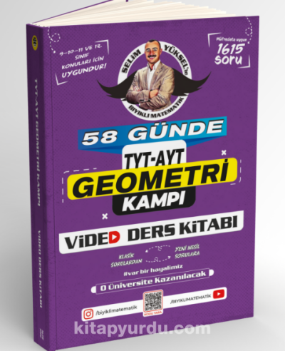 Bıyıklı Matematik 58 Günde TYT AYT GEOMETRI Video Ders Kitabı Selim Yüksel