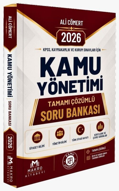 2026 KPSS Kaymakamlık Kamu Yönetimi Soru Bankası Çözümlü Ali Cömert Makro Kitabevi Fotokopinci -