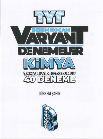 TYT KİMYA VARYANT 40 DENEME Fotokopinci -