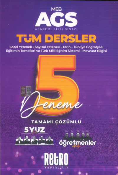 2025 MEB AGS Tüm Dersler Tamamı Çözümlü 5 Deneme Retro Yayıncılık Fotokopinci -