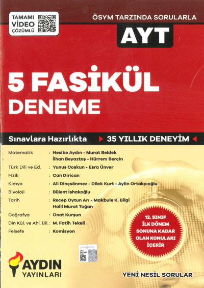 AYT 5 Fasikül Deneme Fotokopinci -