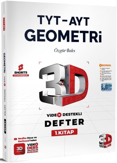 TYT AYT Geometri Video Destekli Defter 3D Yayınları Fotokopinci -