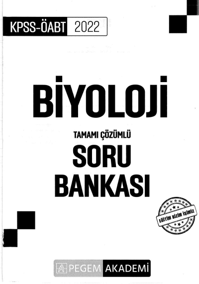 BİYOLOJİ TAMAMI ÇÖZÜMLÜ SORU BANKASI Fotokopinci -