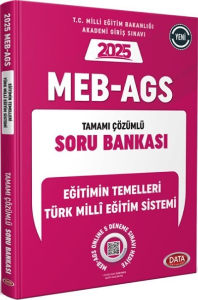 2025 MEB AGS Eğitimin Temelleri Türk Milli Eğitim Sistemi Soru Bankası Çözümlü Data Yayınları Fotokopinci -