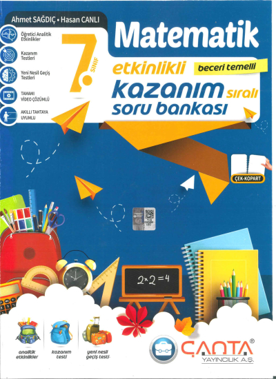 7.Sınıf Kazanım Matematik Soru Bankası Çanta Yayınları Fotokopinci -