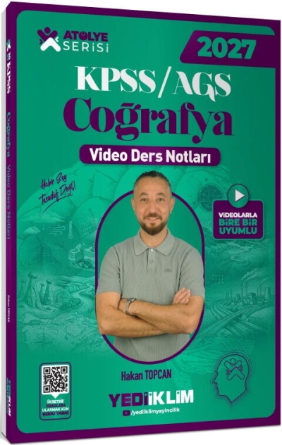 KPSS MEB-AGS Coğrafya Atölye Video Ders Notları Hakan Topcan Yediiklim Yayınları Fotokopinci -