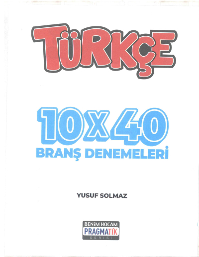 TYT Çevir Matematik 10 Deneme Çevir Türkçe 10 Deneme Pragmatik Serisi Fotokopinci -