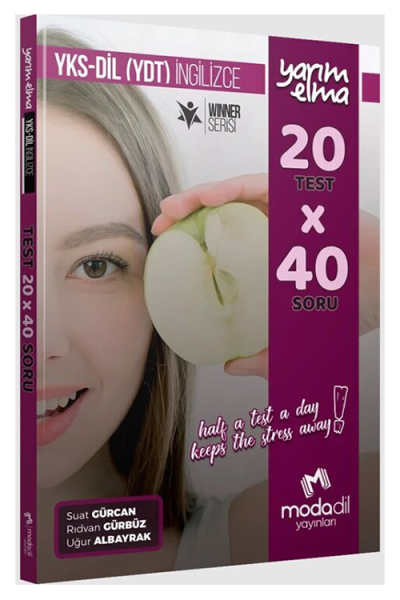 YKS Dil (YDT) İngilizce Yarım Elma 20x40 Mini Test Modadil Yayınları Fotokopinci -