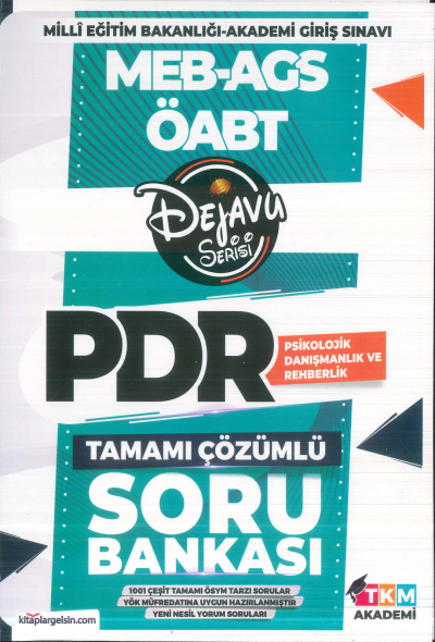 2025 ÖABT Psikolojik Danışmanlık ve Rehberlik DEJAVU Soru Bankası TKM Akademi Fotokopinci -