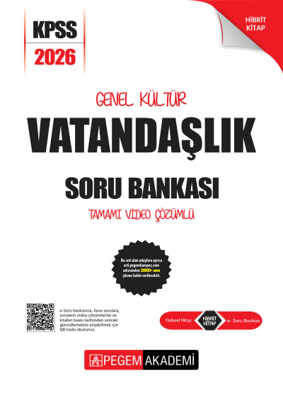 VATANDAŞLIK 2026 KPSS Genel Yetenek Genel Kültür Soru Bankası Modüler Çözümlü Pegem Akademi Yayınları