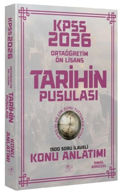 2026 KPSS Ortaöğretim Önlisans Tarihin Pusulası Konu Anlatımı CBA Yayınları Fotokopinci -