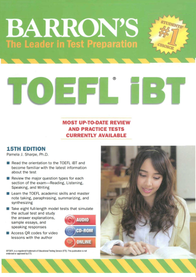 BARRONS'S THE LEADER IN TEST PREPATION TOEFL İBT Fotokopinci -