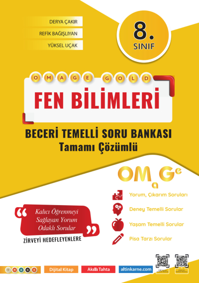 8. Sınıf Omage Gold Fen Bilimleri Soru Bankası Omage Yayınları Fotokopinci -