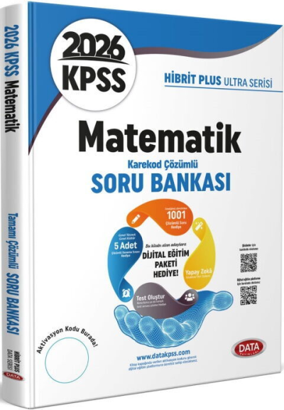 2026 KPSS Matematik Hibrit Plus Ultra Serisi Karekod Çözümlü Soru Bankası Data Yayınları Fotokopinci -