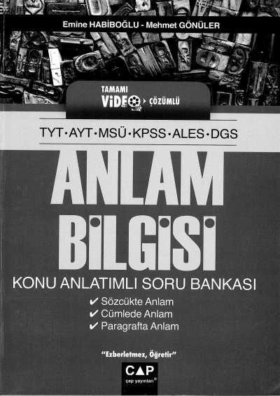 Anlam Bilgisi Konu Anlatımlı Soru Bankası Fotokopinci -