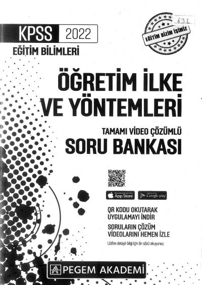 2022 KPSS Eğitim Bilimleri ÖĞRETİM İLKE VE YÖNTEMLERİ SORU BANKASI