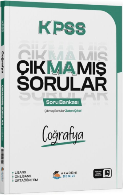 KPSS Coğrafya Çıkmamış Sorular Soru Bankası Akademi Denizi Fotokopinci -