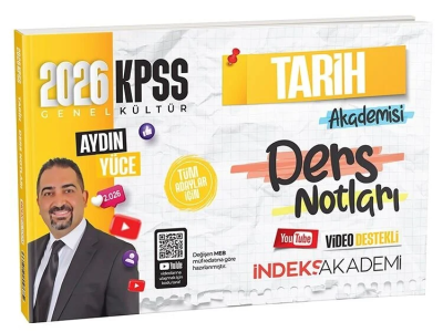 2026 KPSS Tarih Akademisi Video Ders Notları Aydın Yüce İndeks Akademi Yayıncılık