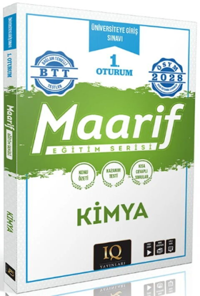 2028 YKS TYT Kimya Maarif Eğitim Serisi 1. Oturum IQ Yayınları Fotokopinci -